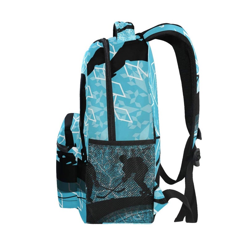 senya School Backpack Ice Hockey Players Sport Bookbag for Boys Girls Travel Bag - Image 4